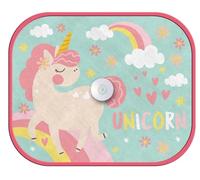 Par de Cortinas Laterales para Coche de 44 x 35 cm de Unicornio con aplicación de Ventosa de cm con protección contra Rayos UV más del 97%