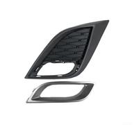 Par de cubiertas de parrilla de luz antiniebla para Mazda 3 2010 2011 marco de lámpara de parachoques delantero izquierdo y derecho lado negro inserto de bisel de plástico (izquierda)
