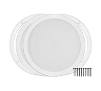 Par de cubiertas para altavoces de 8-3/8"" de Reliable Hardware Company RH-4002-8-2-A, color blanco, para montaje en superficie