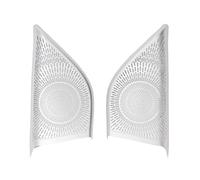 Par de cubiertas para altavoces de puerta de automóvil, moldura de altavoz de aleación de aluminio, cubierta de altavoz de audio fácil de instalar con adhesivo, ajuste para