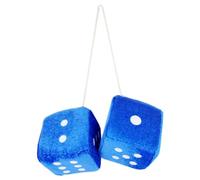 Par de Cubos de Coche Peludos - Accesorios Personalizados, Decoración Retro Cuadrada, Peluche Feliz para Automóvil