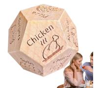 Par de cubos de comida | Dados de opción de cena para citas, dados de madera de 12 lados para él y ella, parejas, juegos de dados de decisión de alimentos, dados de elección de cena para citas