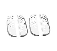 Par de defensa de borde completo con superficie antideslizante transparente a prueba de golpes funda rígida para consola ergonómica accesorios de juego transparentes para consolas 2 piezas