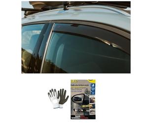 Par de deflectores de aire y lluvia para coche, compatibles con Chevrolet/Daewoo Nexia 4P del 95 al 99 (19.363) antiviento para ventana, protección con barra de cristal