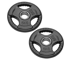 Par de discos olímpicos para barras y mancuernas | Bumper Plates orificio de 50 mm discos de peso de 2,5 kg a 20 kg