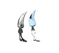 Par De Espejos Retrovisores Laterales For Motocicleta, Espejo Lateral Universal De 8mm Y 10mm, Compatible Con Kawasaki, Compatible Con Yamaha(Chrome)