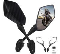 Par de Espejos retrovisores para Ninja 400 Carcasa Resistente aleación Aluminio ABS Lente antiexplosiva Montaje