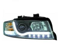 Par De Faros Proyector LHD LED DRL Claros Negros Para Audi A4 Avant 8E 00-04