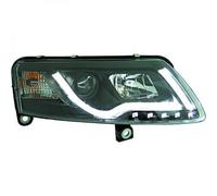 Par De Faros Proyector LHD LED DRL Claros Negros Para Audi A6 Typ 4F2 4F5 04-08