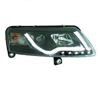 Par De Faros Proyector LHD LED DRL Claros Negros Para Audi A6 Typ 4F2 4F5 04-08