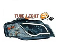 Par De Faros Proyector LHD LED Lightbar DRL Claro Negro Para Audi A3 03-0