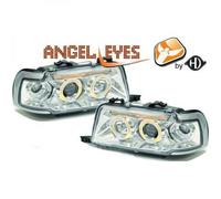 Par De Faros Proyector LHD Ojos De Ángel Claro Cromo Para Audi 80 Avant B4 91-96