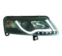 Par De Faros Xenón LHD LED DRL Claros Negros Para Audi A6 Typ 4F2 4F5 04-08