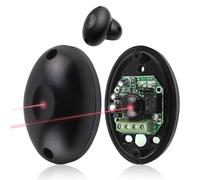 Par de Fotocélulas Infrarrojas Universales 12/24V AC DC para Puertas Automáticas y Garajes - Sensor de Seguridad Exterior con Filtro Solar, Alcance de 2m-25m, IP55