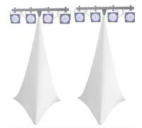 Par de funda XL para trípodes de altavoces/juegos de luz de elastano Extensible, funda para trípode, doble cara, … doble sided XL lighting scrims (blanco)