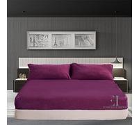 Par de fundas de almohada de forro polar cálido y acogedor, súper suave, cómodo, color ciruela, 50 cm x 75 cm aprox