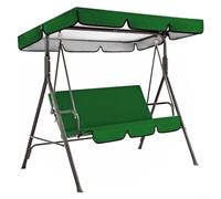Par de fundas de asiento y columpio para exteriores fabricadas con tela Oxford 210D para adaptarse a varias sillas de jardín, bancos y hamacas colgantes de forma segura (verde oscuro)