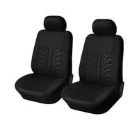 Par De Fundas para Asientos Delanteros para S-MAX Universales Diseño De Huella Neumático Protectores Todo Incluido Protector Asiento(Black2)