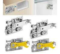 Par de ganchos para colgar muebles suspendidos SCARPI 4 - Opción antivuelco (Anti Tilt - de tornillo, COVER blanca)