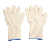Par de guantes resistentes al calor para cocinar y barbacoa, guantes largos de horno en material de algodón con puño extendido para mayor protección contra el calor
