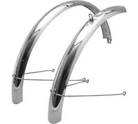 Par de guardabarros de acero inoxidable para bicicletas de montaña, entregados con un juego de varillas P2R 26-650B 26"