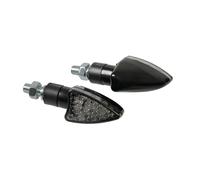 Par De Intermitentes LED Lampa MPN 90114 Lente Blanca Luz Naranja Negra