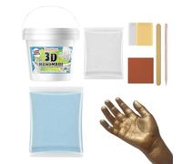 Par de kits de fundición a mano - Escultura en memoria 13 x 10,2 x 12 cm, juego de modelado de yeso y arcilla, diseño de molde de mano con detalles refinados | Kit de recuerdo creativo para la familia