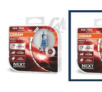 Par De Lámparas Osram H4 Night Breaker Laser 12V 60/55W 64193NL-HCB +150% LUMIN.