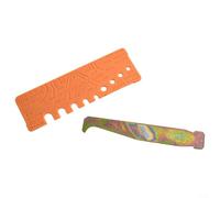 Par de limpiador de ranura de barra de diagnóstico de cadena de motosierra y medidor de comprobación rápida para medir las dimensiones de la ranura profundidad de paso y longitud del diente