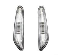Par de luces indicadoras de giro laterales delanteras compatibles con 3 Series E46, Serie 5 E60 E61, X3 E83, lente gris o blanca (blanco)