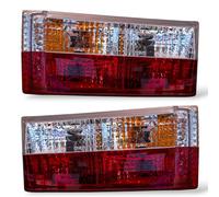 Par De Luces Traseras Traseras Crystal Red Chrome Para VW Golf I 17 155 74-93