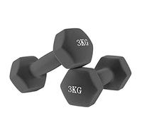 Par de mancuernas de fitness en casa (2 x 3 kg) agarre antideslizante Set pesas para gimnasio aeróbico Pilates Yoga