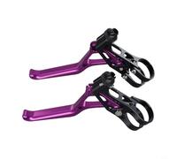 Par de manijas de freno de aleación de aluminio ligeras para bicicletas plegables y de carretera con CNC y soporte de 22 2 mm de diámetro para una fácil compatibilidad (morado)