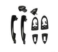 Par de manijas de puerta delantera negra para Alfa para Mito para Lancia Y agarre exterior de plástico lado izquierdo y derecho compatible con OEM 2156145296 156145295 Auto Part