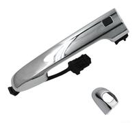 Par de manijas exteriores de puerta para Kia Forte Koup 2010 2011 2012 2013, parte de repuesto de pestillo exterior delantero izquierdo y derecho, color plateado compatible con OE 82651-1m210 82661