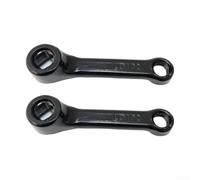 Par de manivelas de bicicleta estática de 102 mm diseñadas para uso en interiores con material de hierro con agujero cuadrado de 13 x 13 mm y agujero de pedal redondo 9/16 20