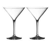 Par de Martini Vasos de cóctel hecho de Irrompible POLICARBONATO ideal para celebraciones y algo A Little DIFERENTES EN UN Cristal Transparente Acabado