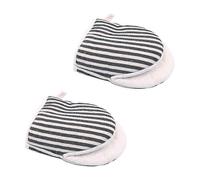 Par de Mini Guantes de Horno Rejilla de Olla Guantes de Microondas Guantes de Lino de Algodón Extremadamente Resistentes al Calor Guantes de Pico de