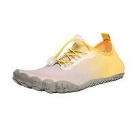 Par de mujeres al aire libre Montañismo Zapatos deportivos casuales Zapatos con cordones Playa Correr Zapatos transpirables con zapatos suaves de mujer rojo 43, amarillo, 40 EU