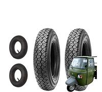 Par de neumáticos Deestone D810 4.50-10 8PR 76L M+S + Cámaras de aire para Ape Piaggio MP501 - MP601