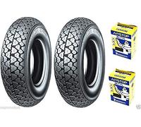 Par de neumáticos Michelin S83 3,50 10 59J + cámaras de aire Piaggio Ape 50