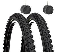 Par de neumáticos MTB 26 x 1,95 (50-559) - 2 neumáticos para bicicleta + 2 cámaras de aire para bicicleta Mountain Bike de 26 pulgadas