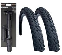 Par de neumáticos para bicicleta de montaña, 27,5 x 2,10, color negro