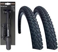 Par de neumáticos para bicicleta de montaña de 26 x 2,25 pulgadas, color negro