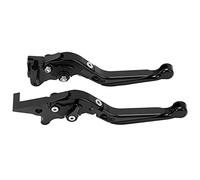 Par de palancas de embrague de freno de motocicleta para PCX 125 150 versión de freno de tambor todo el año - Manillar ajustable de aleación de aluminio CNC dorado - Mangos de (Negra)