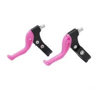 Par de palancas de freno de bicicleta para niños, para manillar de 2,2 cm de diámetro, pieza de repuesto para mantenimiento y reemplazo de bicicletas Young Rider (rosa)