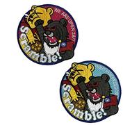 Par de parches de la Fuerza Aérea Militar ROC de Taiwán bordado de la Fuerza Aérea Scramble Punch China Bear Pooh