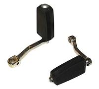 Par de pedales + manivela cromada para ciclomotor derecho + izquierda gota acero pedal manivela