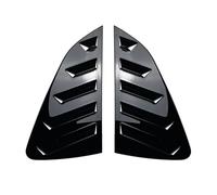 Par de persianas para ventanas traseras compatibles con modelos 2018+, rejillas de ventilación laterales, cubierta embellecedora, accesorios exteriores(Glossy Black)