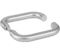 Par de picaportes de puerta de cristal 1801 Basic 01 VA en forma de U 4-KT.8 mm HERMAT